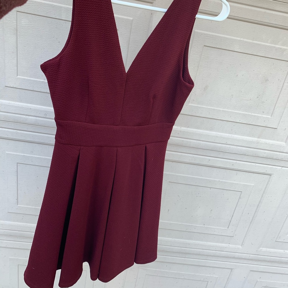 Maroon Mini Dress